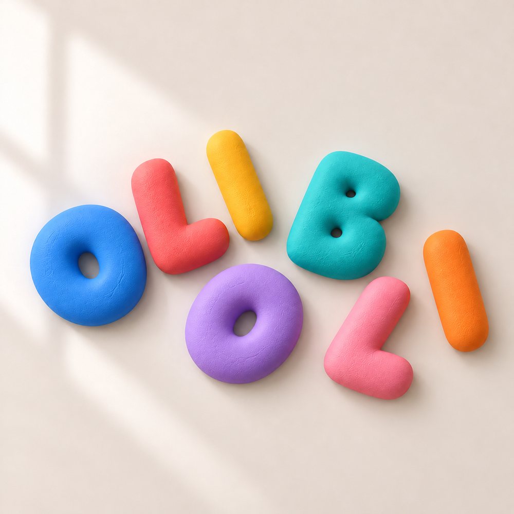 Letras bubble de colores